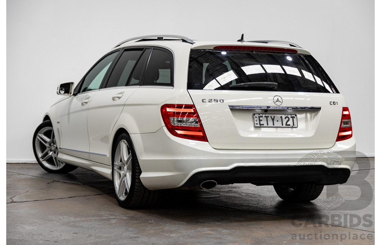 7/2011 Mercedes-Benz C250 CDI AMG Pack BE W204 MY11 4d Wagon Calcite White Turbo Diesel 2.1L