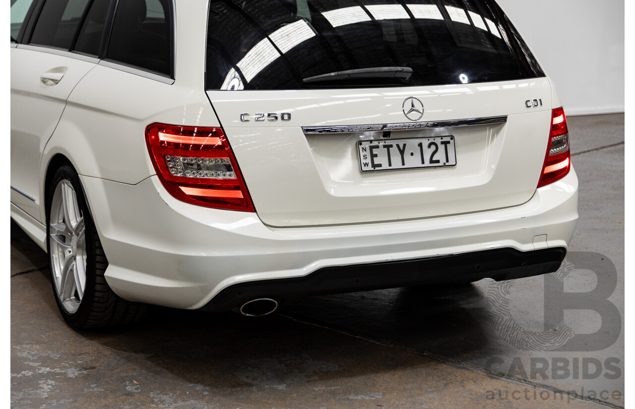 7/2011 Mercedes-Benz C250 CDI AMG Pack BE W204 MY11 4d Wagon Calcite White Turbo Diesel 2.1L