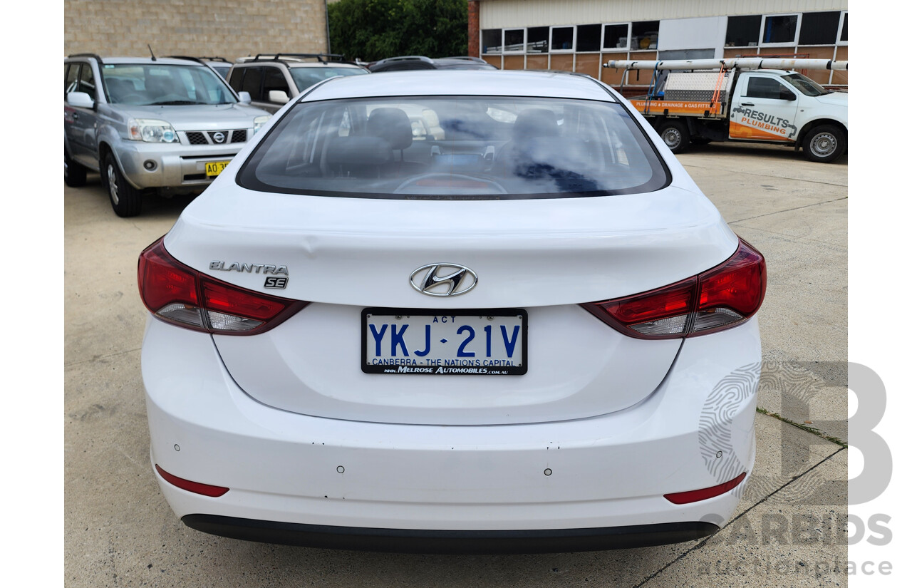 11/2014 Hyundai Elantra Trophy MD SERIES 2 (MD3) 4d Sedan White 1.8L