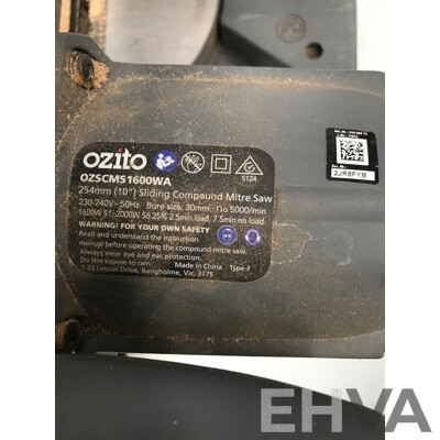 Ozito 1600W 210mm Corded Compound Mitre Saw