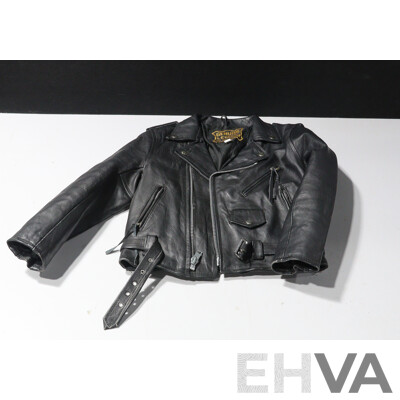 Retro Real Leather Manzoor Childrens Motorcycle Jacket