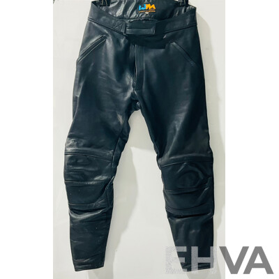 Retro Set Walden Miller Real Leather Motorcycle Pants