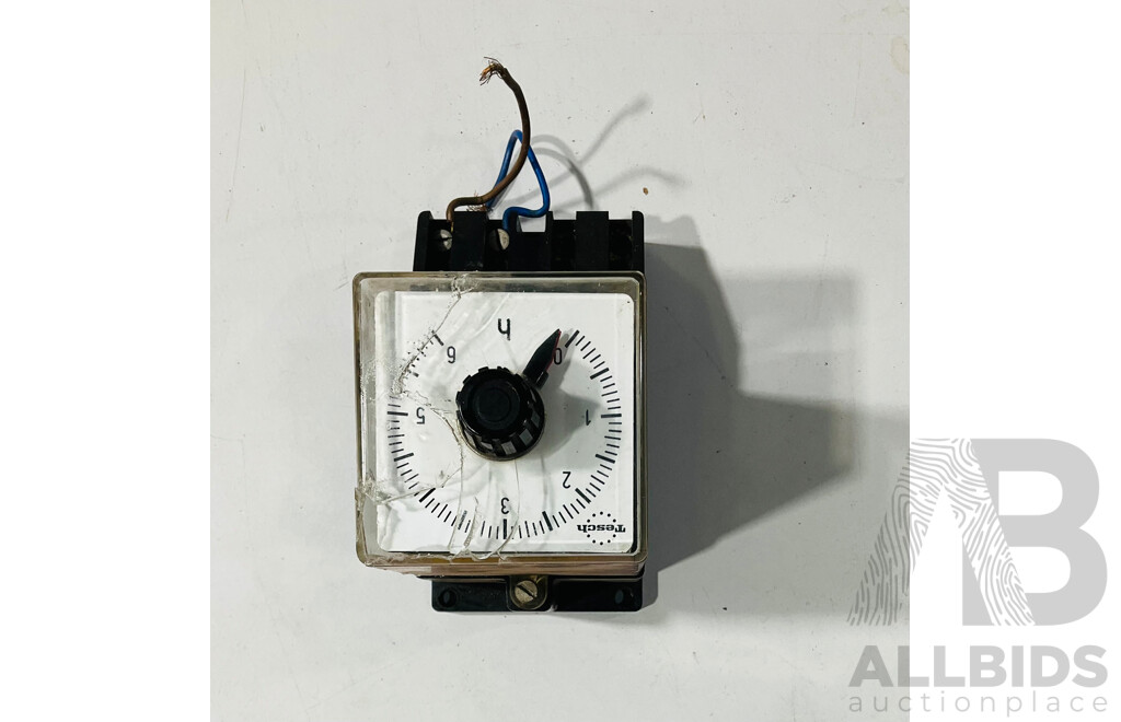 Three Timers/Meter Including Antique Bell Timer, MFG Co Watt Hour Meter, Tesch Timer