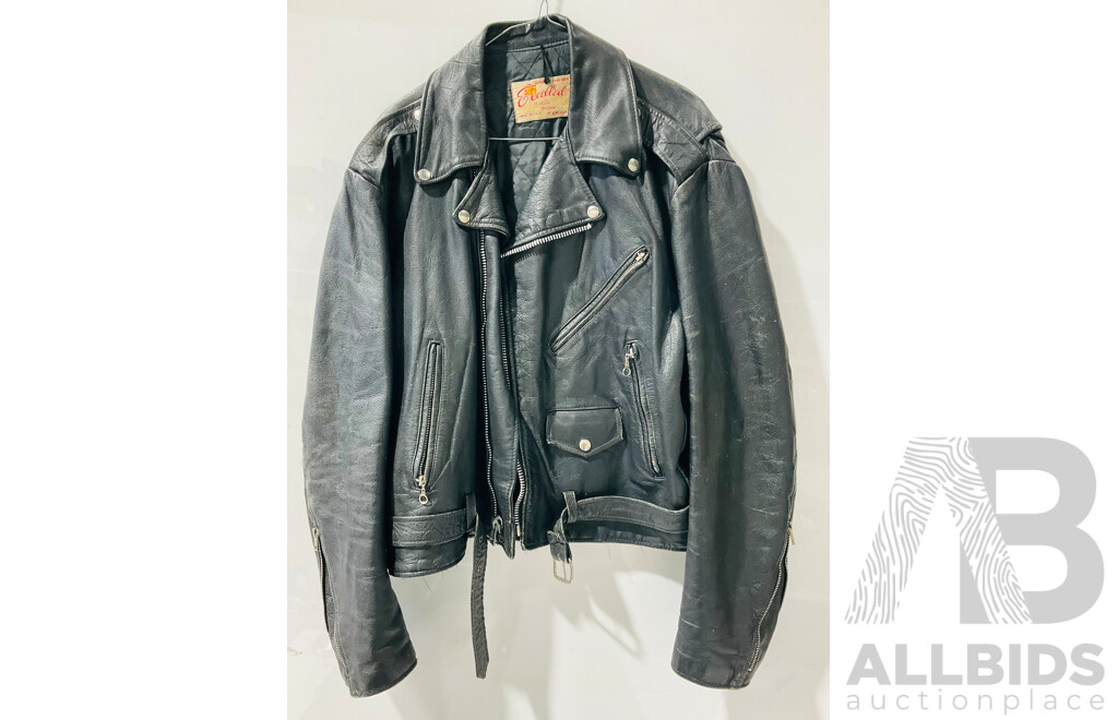 Retro Real Leather USA Made Excelled Motorcycle Jacket