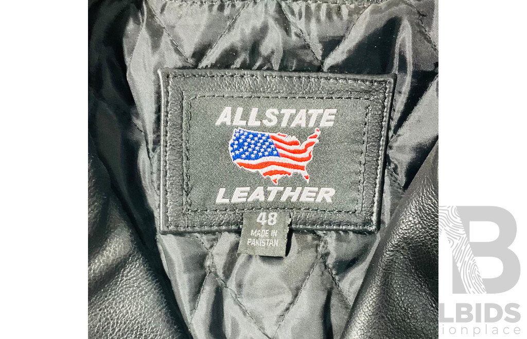 Retro Real Leather All State Motorcycle Jacket