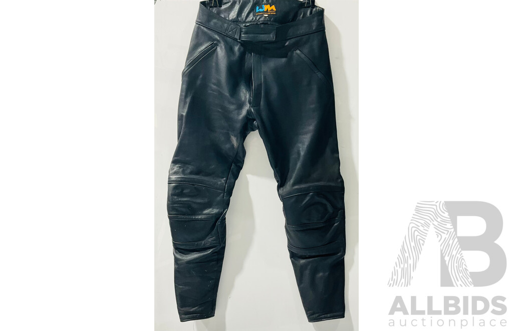 Retro Set Walden Miller Real Leather Motorcycle Pants
