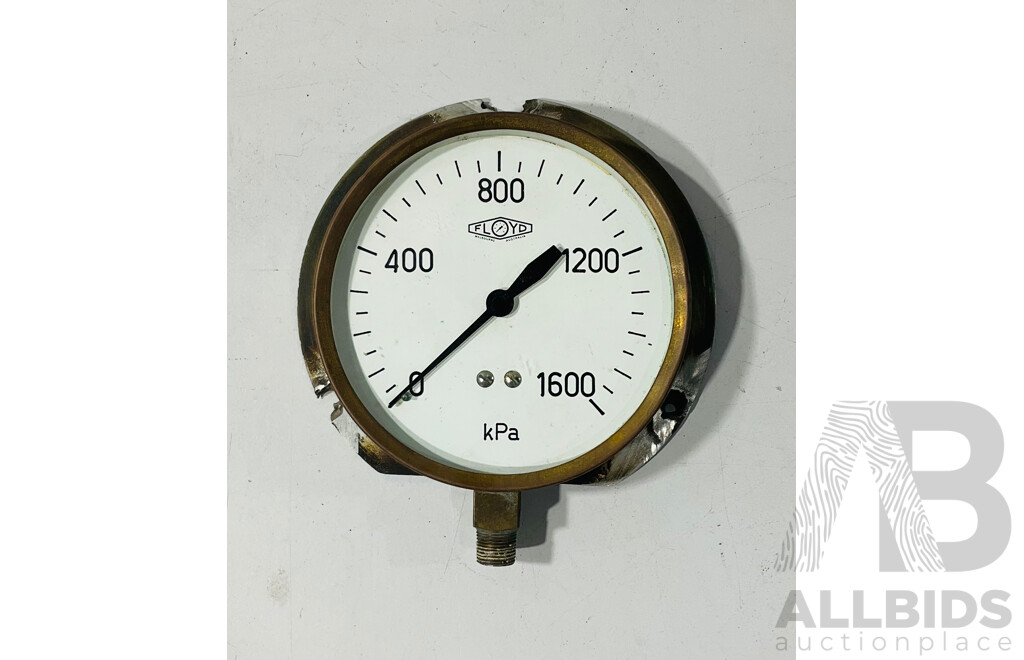Three Antique and Vintage Australian Gauges, NIC Fuel Pressure and Floyd Pressure
