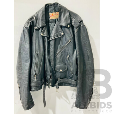Retro Real Leather USA Made Excelled Motorcycle Jacket