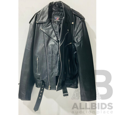 Retro Real Leather All State Motorcycle Jacket