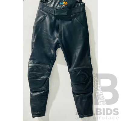 Retro Set Walden Miller Real Leather Motorcycle Pants