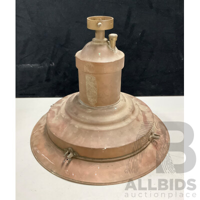 Large Antique Copper Industrial Light Shade