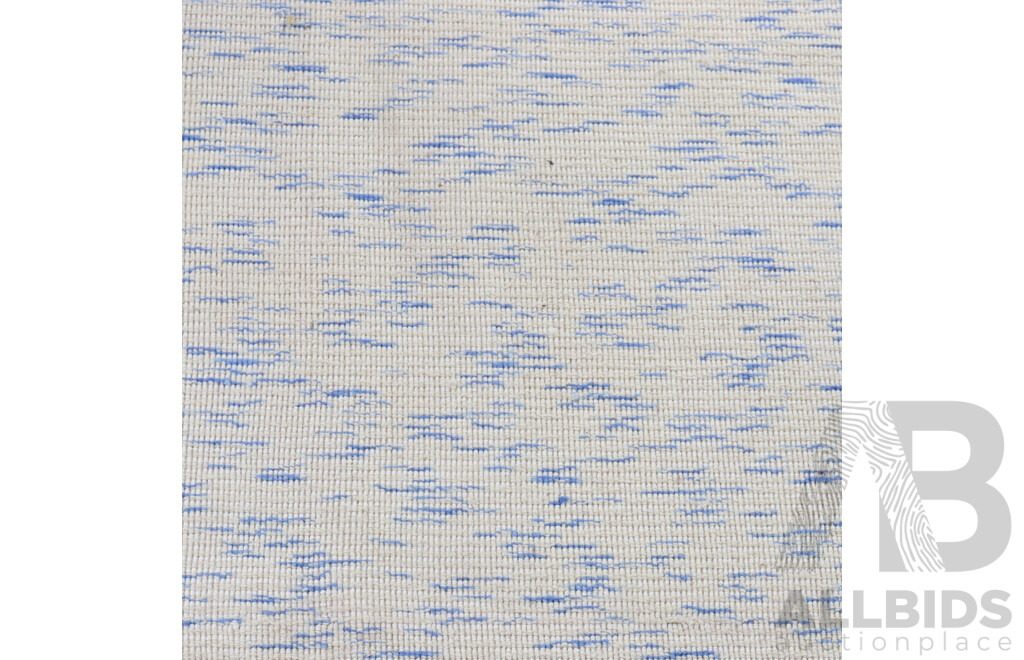 Hand Knotted Persian Blue Wool Rug with Contemporary Design
