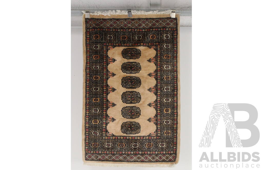 Two Hand Knotted Afghan Soft Wool Bokhara Style Rugs with Traditional Design