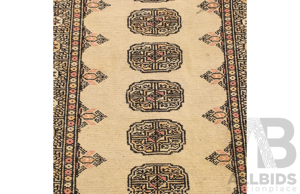Two Hand Knotted Afghan Soft Wool Bokhara Style Rugs with Traditional Design