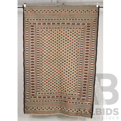 Hand Woven Persian Wool Mixed Medium Kilim Rug