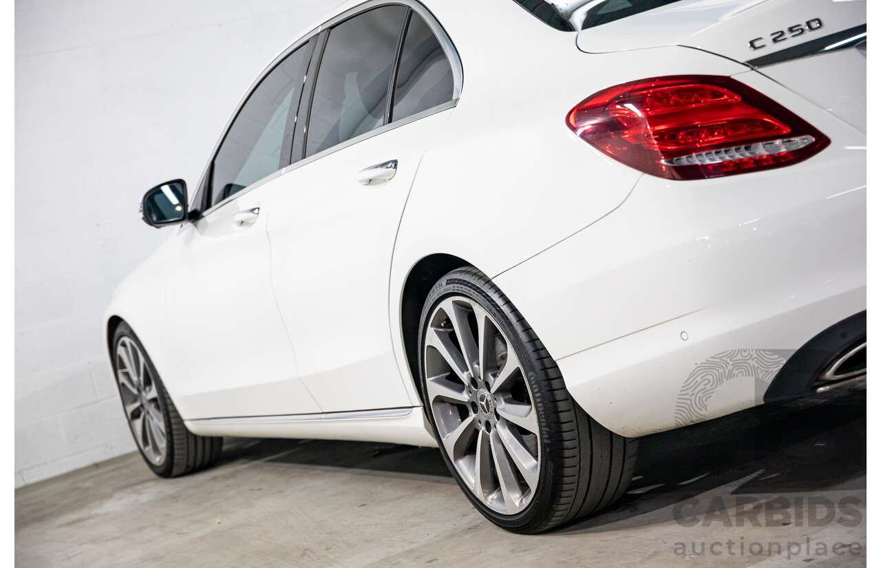 07/2017 Mercedes-Benz C250 (RWD) 205 MY17 4d Sedan Polar White Turbo 2.0L