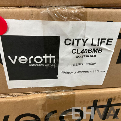 16 X VEROTTI City Life CL40BMW/CL40BMB Bench Basin