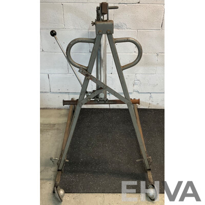 FERREX Electric Drill Press & Folding Crane & Vintage Dawn Vice & Battery Load Tester
