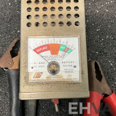 FERREX Electric Drill Press & Folding Crane & Vintage Dawn Vice & Battery Load Tester