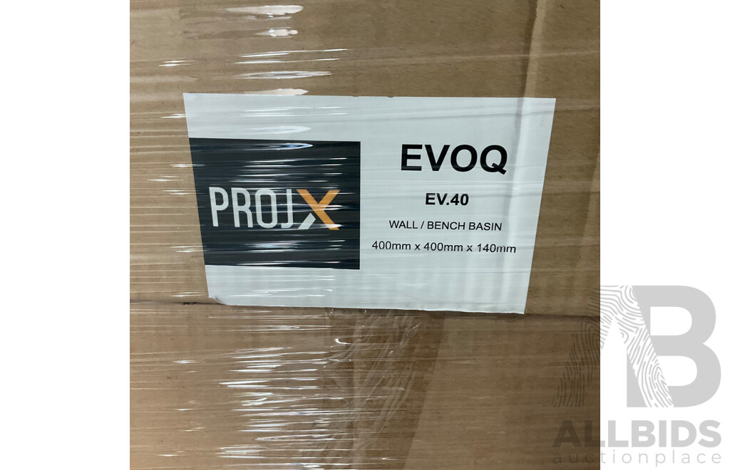 Pallet of PROJX Evoq EV.40 Wall/Bench Basin