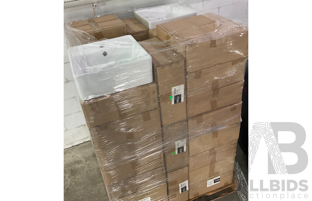 Pallet of PROJX Evoq EV.40 Wall/Bench Basin