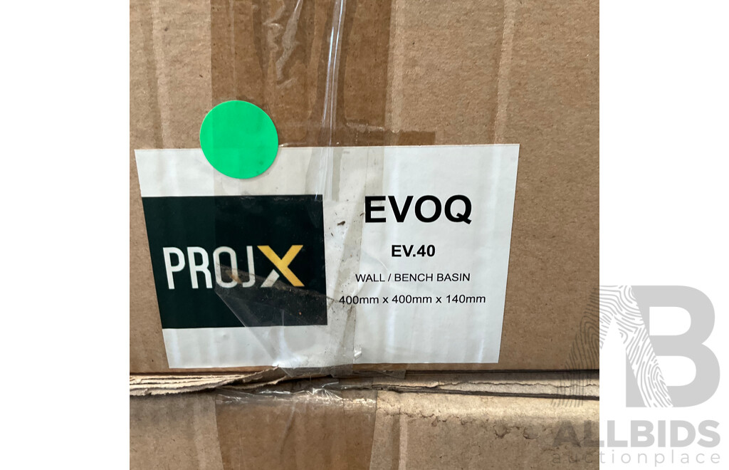 Pallet of PROJX Evoq EV.40 &  EV.58 & EV.61L  Wall/Bench Basin