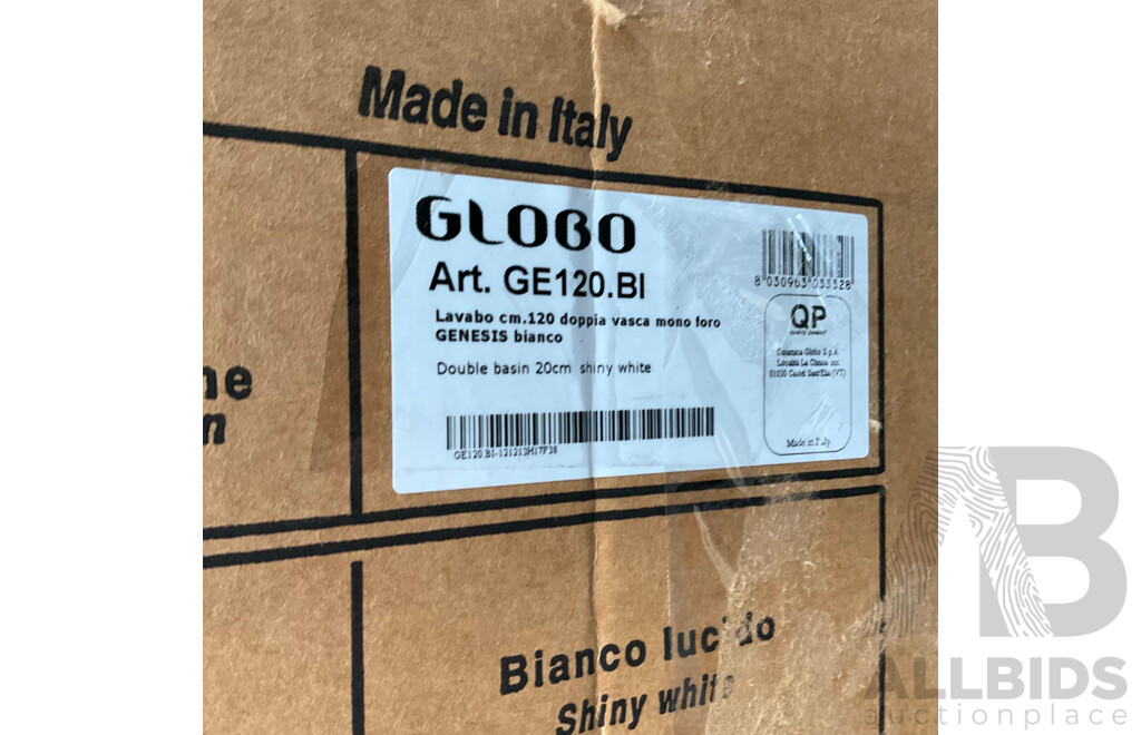 GLOBO GE120.BI Double Basin - Shiny White