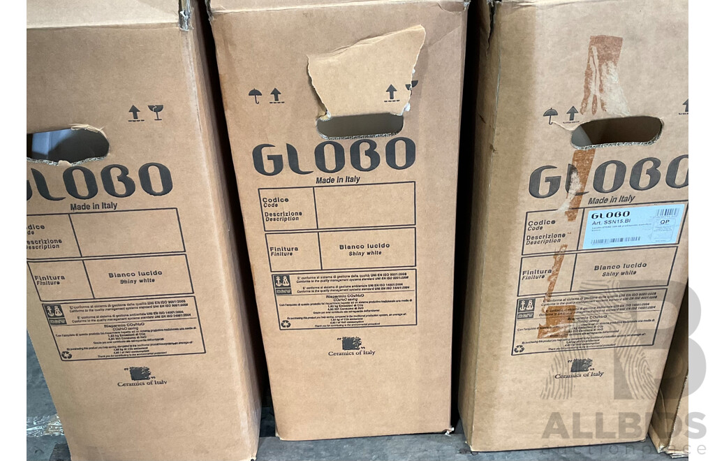 GLOBO SSN15.BI Lavabo Stone Basin - Lot of 3