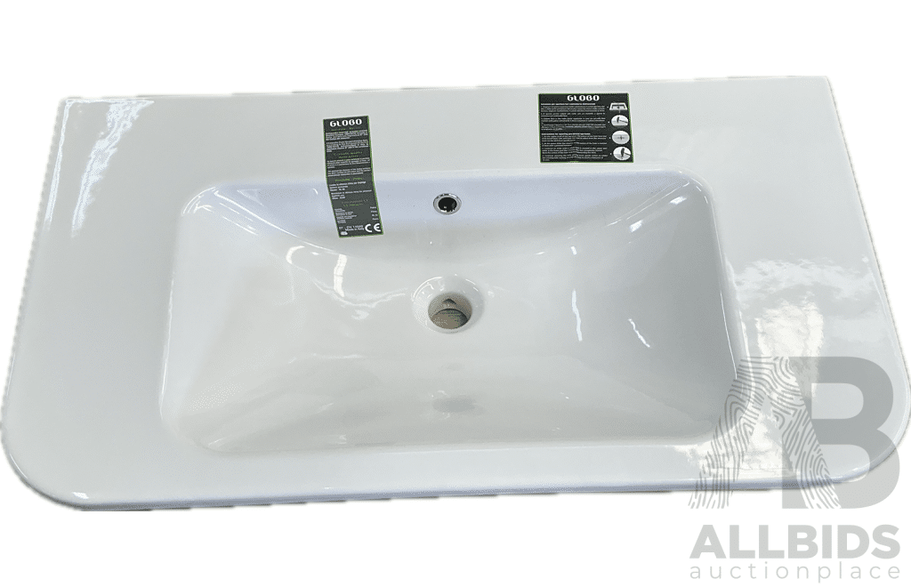 GLOBO SSN14.BI Stone Wash Basin 85x48cm