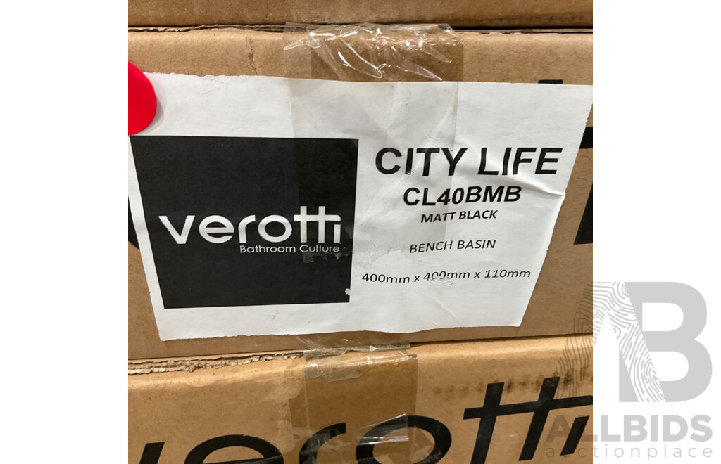 16 X VEROTTI City Life CL40BMW/CL40BMB Bench Basin