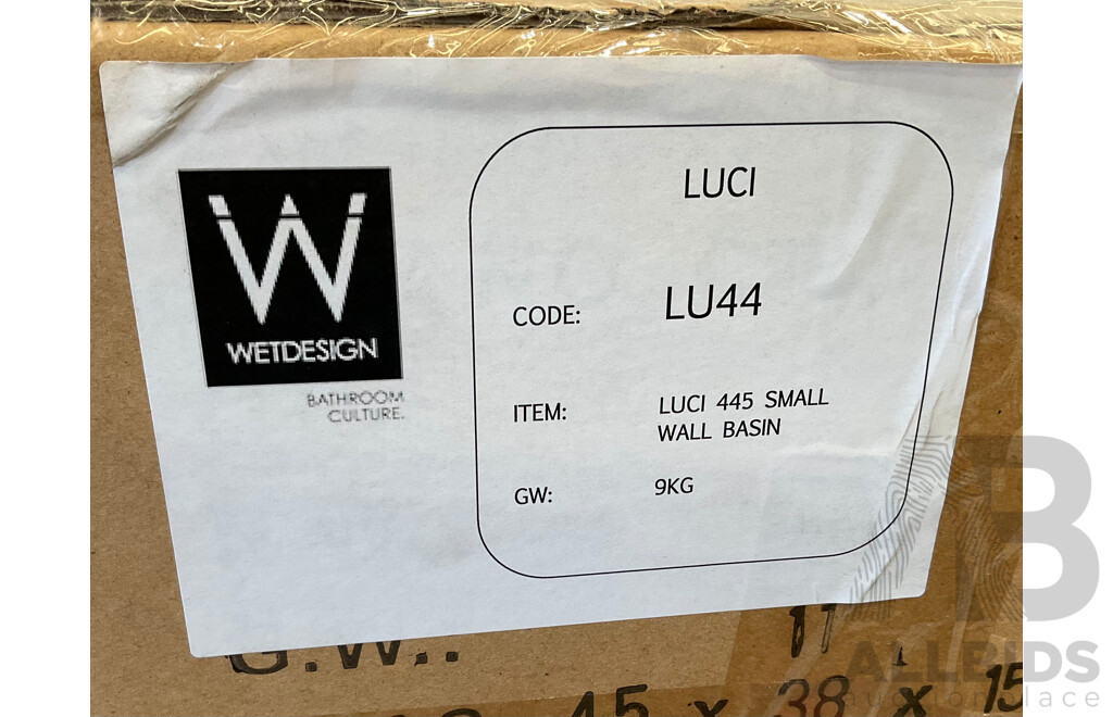 WETDESIGN LUCI LU44 Small Wall Basin - Lot of 7
