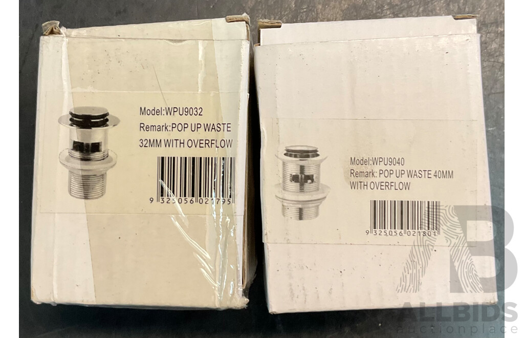 Assorted WaterMark Mixer & Pop Up Waste and Accessories
