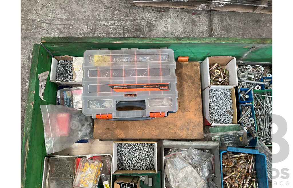 Pallet of Fasteners, Screws and Bolts