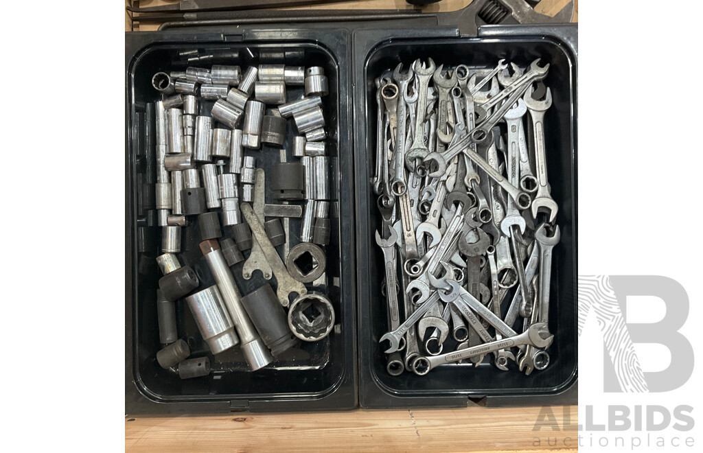Pallet of  Hand Tools - Sockets, Shifters, Spanner Impact Sockets and More