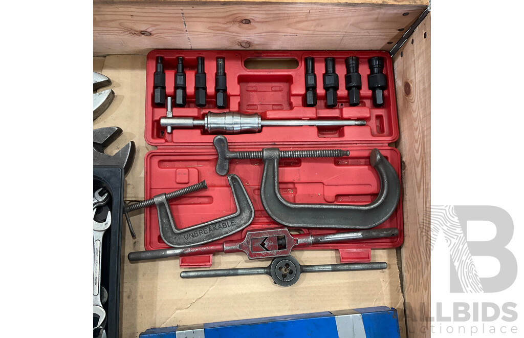 Pallet of  Hand Tools - Sockets, Shifters, Spanner Impact Sockets and More