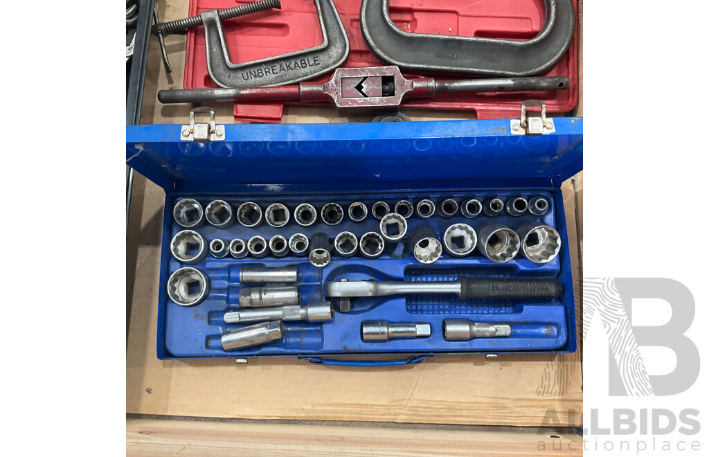 Pallet of  Hand Tools - Sockets, Shifters, Spanner Impact Sockets and More