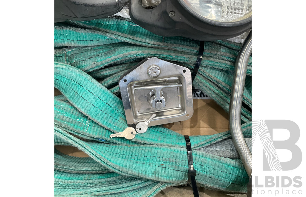 Assorted Truck Gear - Lights , Slings, Rope, Warn Lights and More