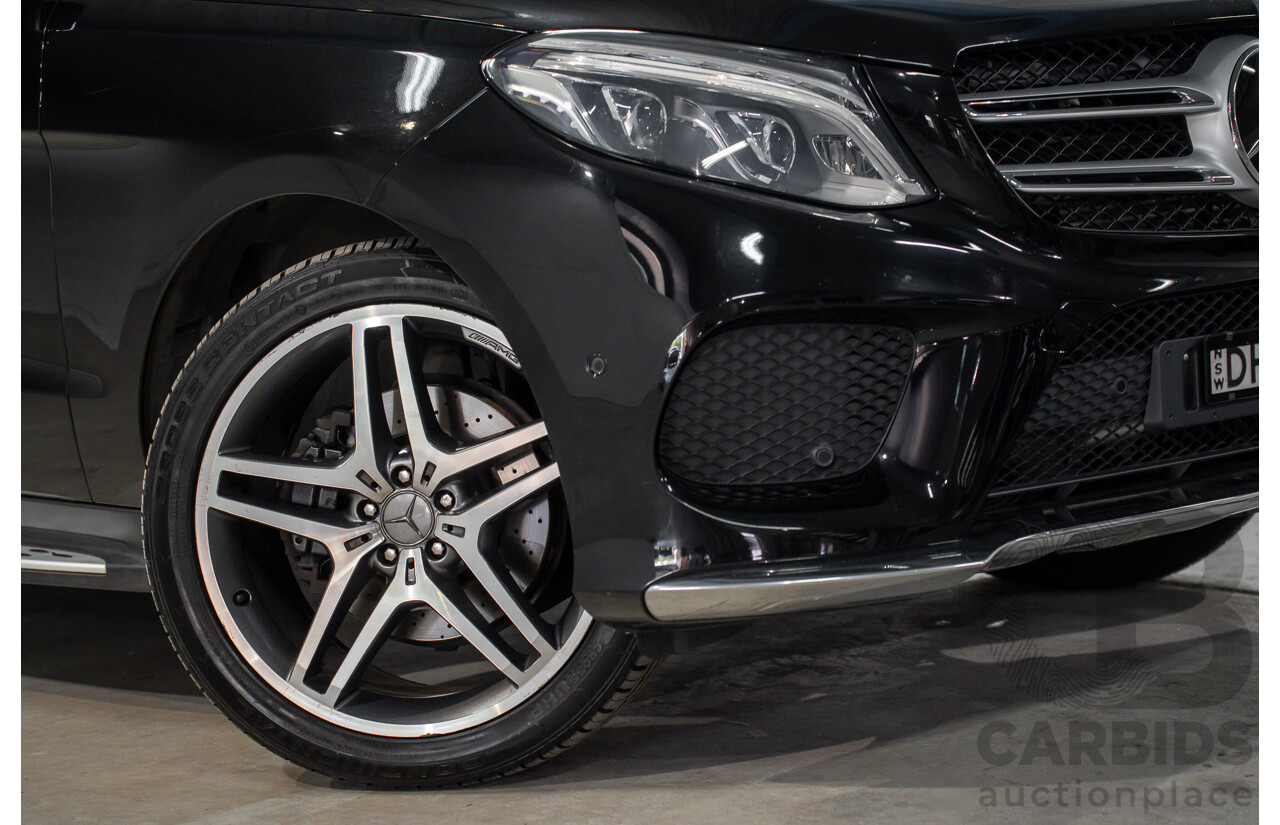 08/2016 Mercedes-Benz GLE 350d 4MATIC (AWD) 166 MY17 4D Wagon Obsidian Black Metallic Turbo Diesel V6 3.0L