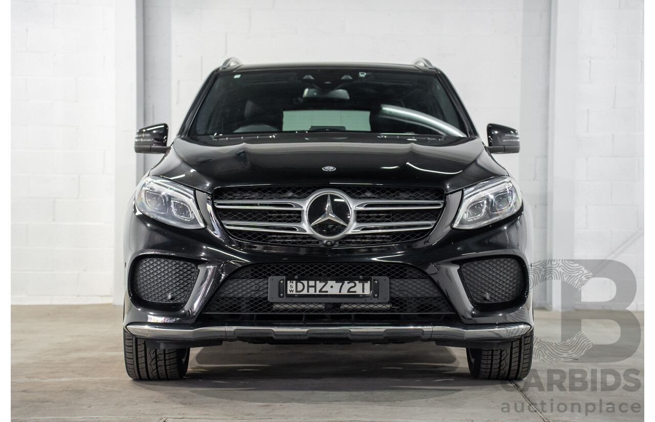 08/2016 Mercedes-Benz GLE 350d 4MATIC (AWD) 166 MY17 4D Wagon Obsidian Black Metallic Turbo Diesel V6 3.0L