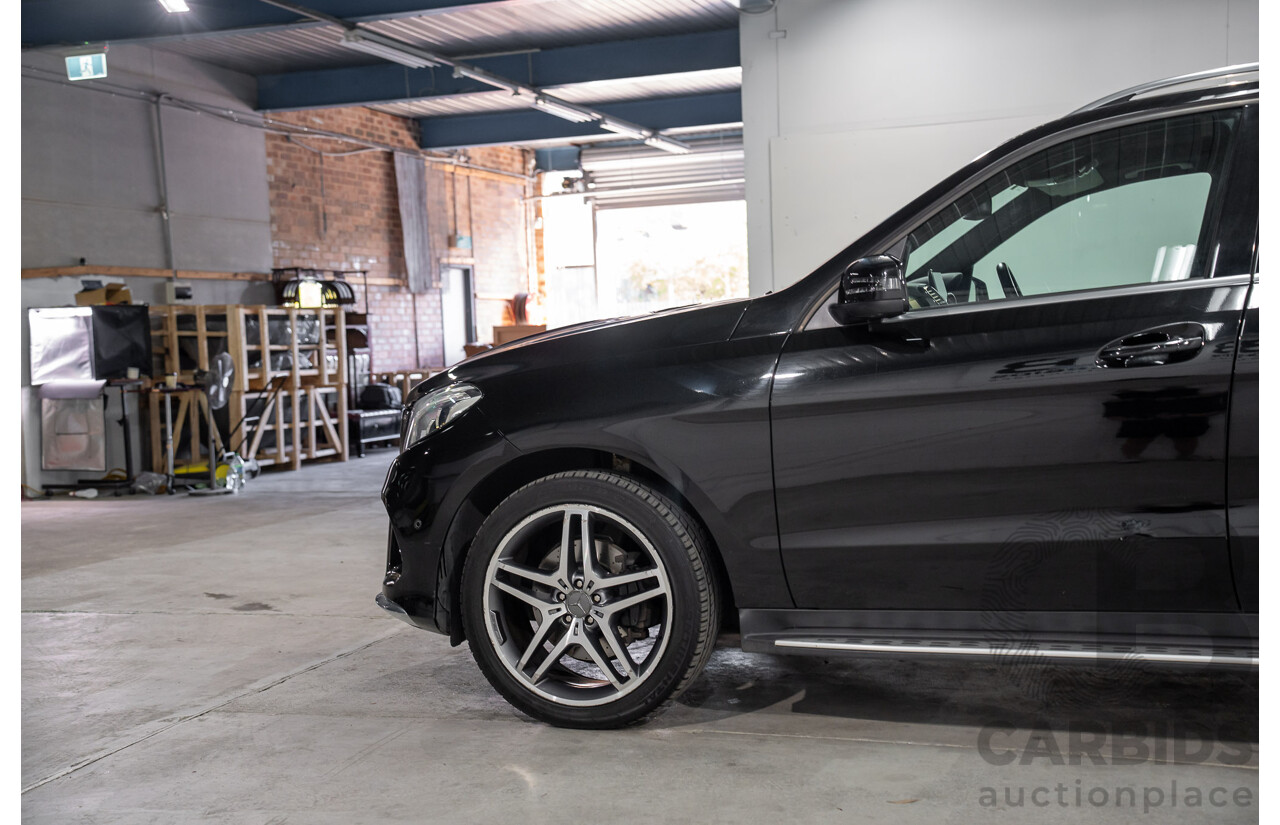08/2016 Mercedes-Benz GLE 350d 4MATIC (AWD) 166 MY17 4D Wagon Obsidian Black Metallic Turbo Diesel V6 3.0L