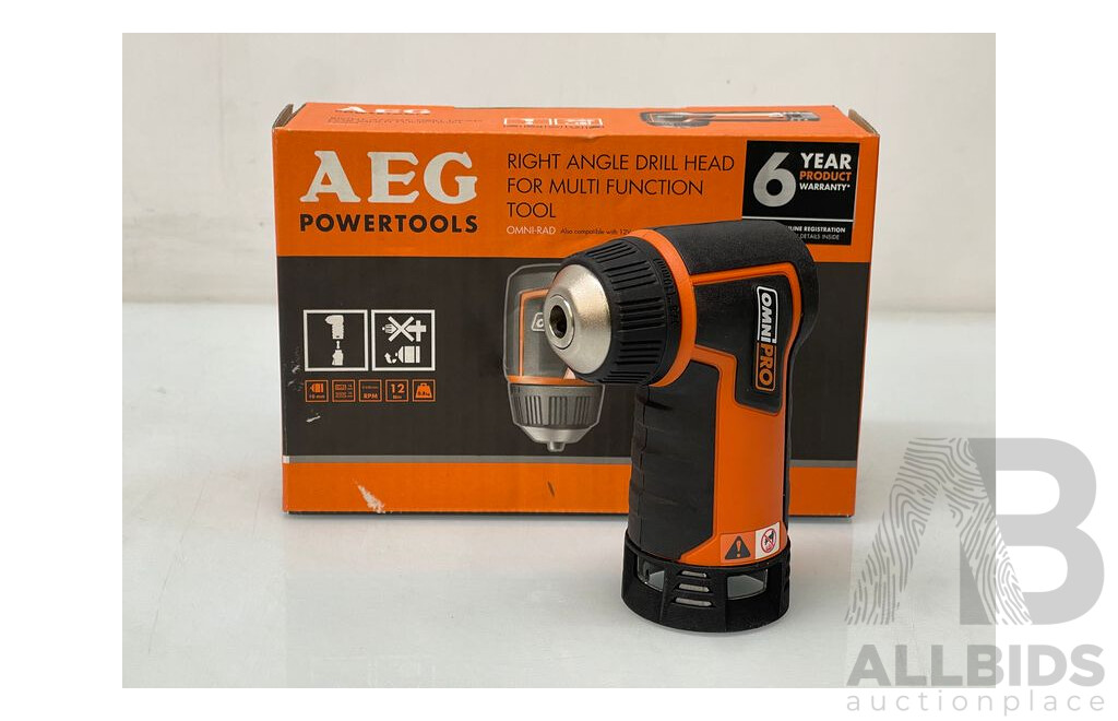 AEG Right Angle Drill  Head Attachment for Multi Function Tool - Brand New