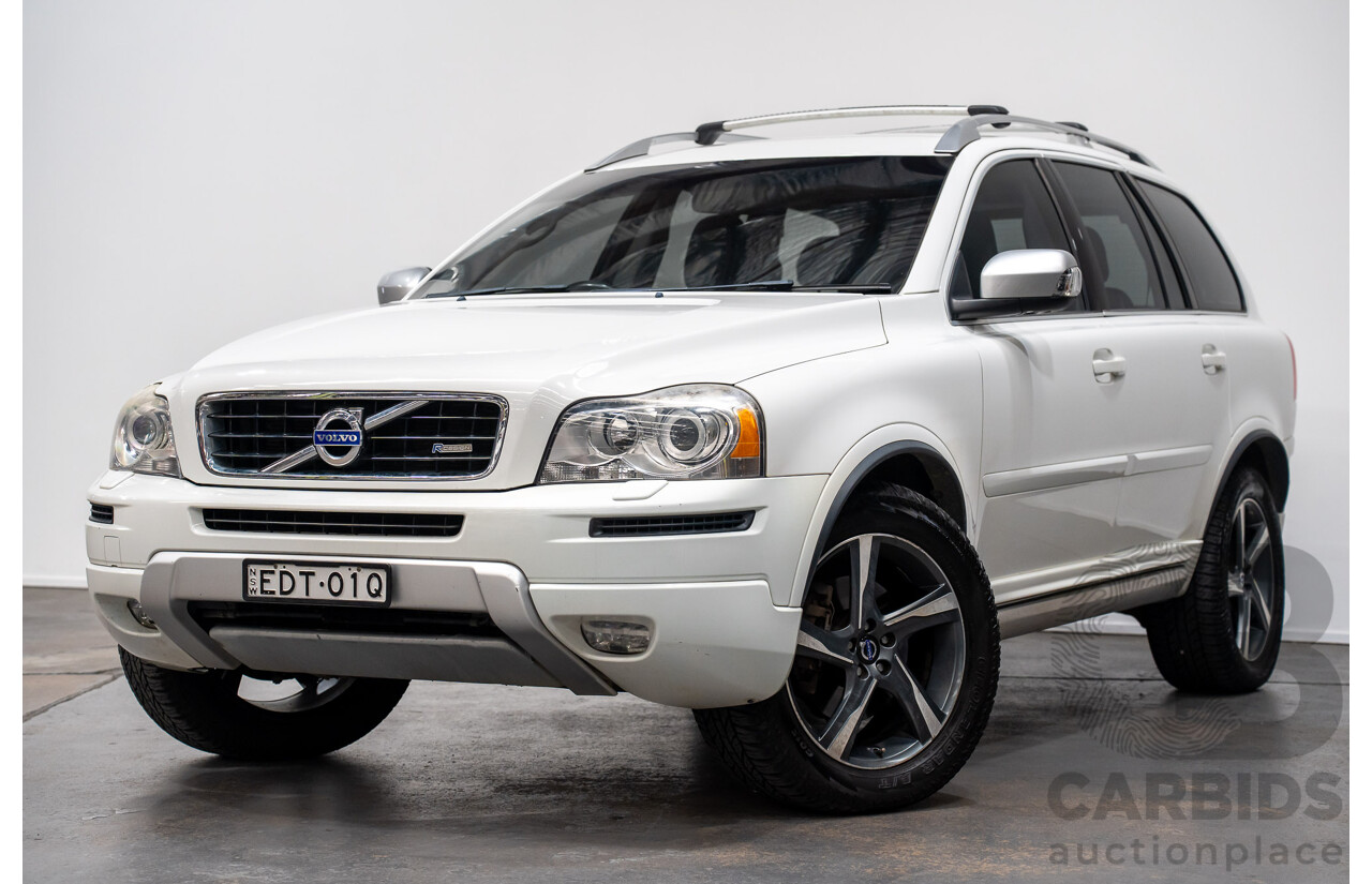 7/2014 Volvo XC90 D5 R-Design (AWD) MY14 4d Wagon White Turbo Diesel 2.4L -7 Seats