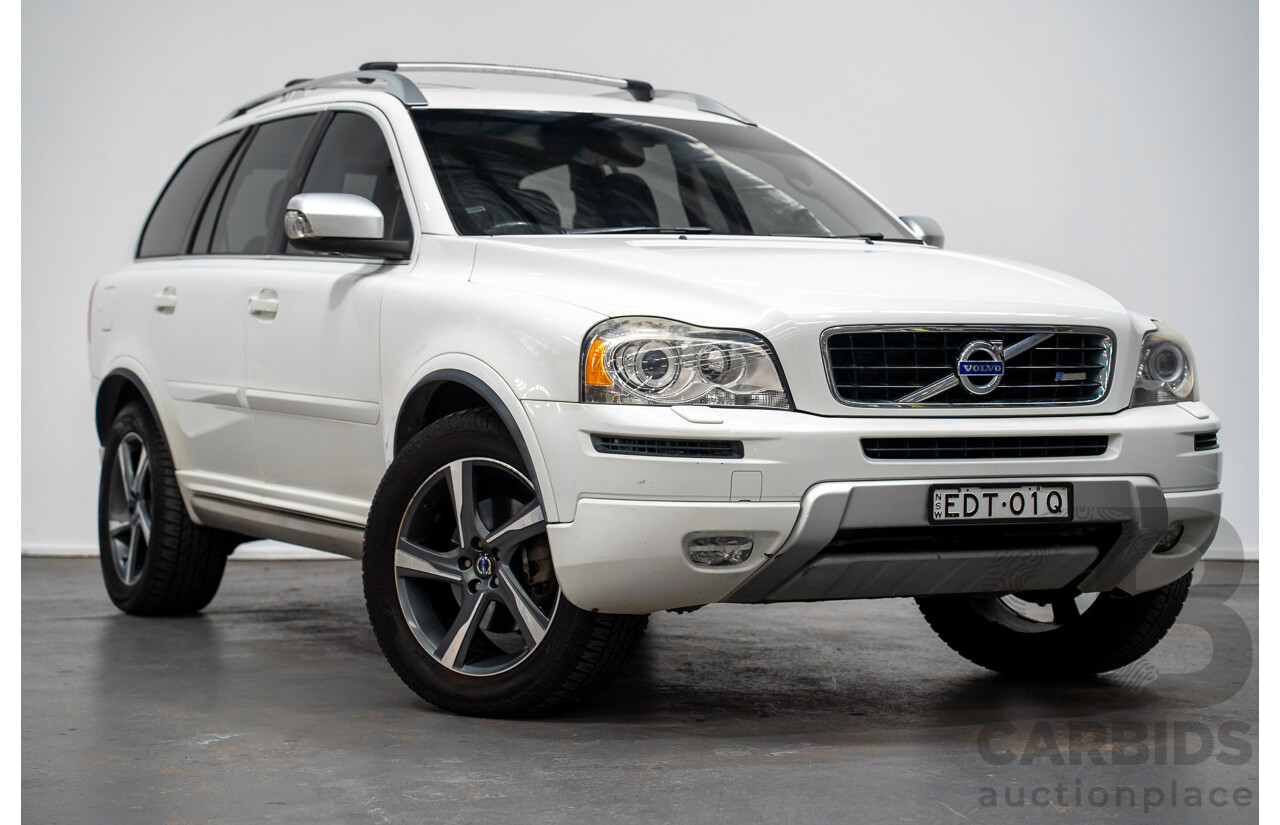 7/2014 Volvo XC90 D5 R-Design (AWD) MY14 4d Wagon White Turbo Diesel 2.4L -7 Seats