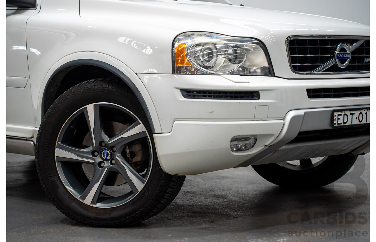 7/2014 Volvo XC90 D5 R-Design (AWD) MY14 4d Wagon White Turbo Diesel 2.4L -7 Seats