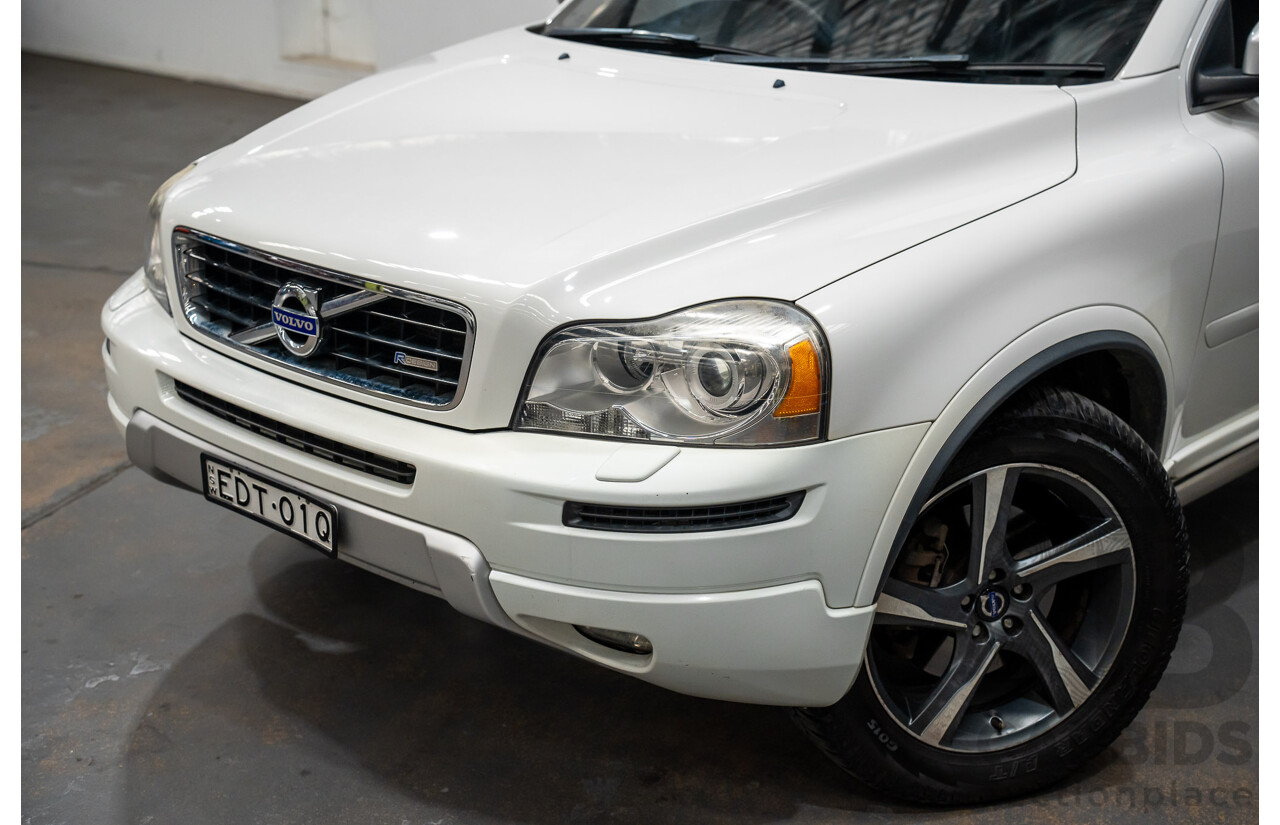 7/2014 Volvo XC90 D5 R-Design (AWD) MY14 4d Wagon White Turbo Diesel 2.4L -7 Seats