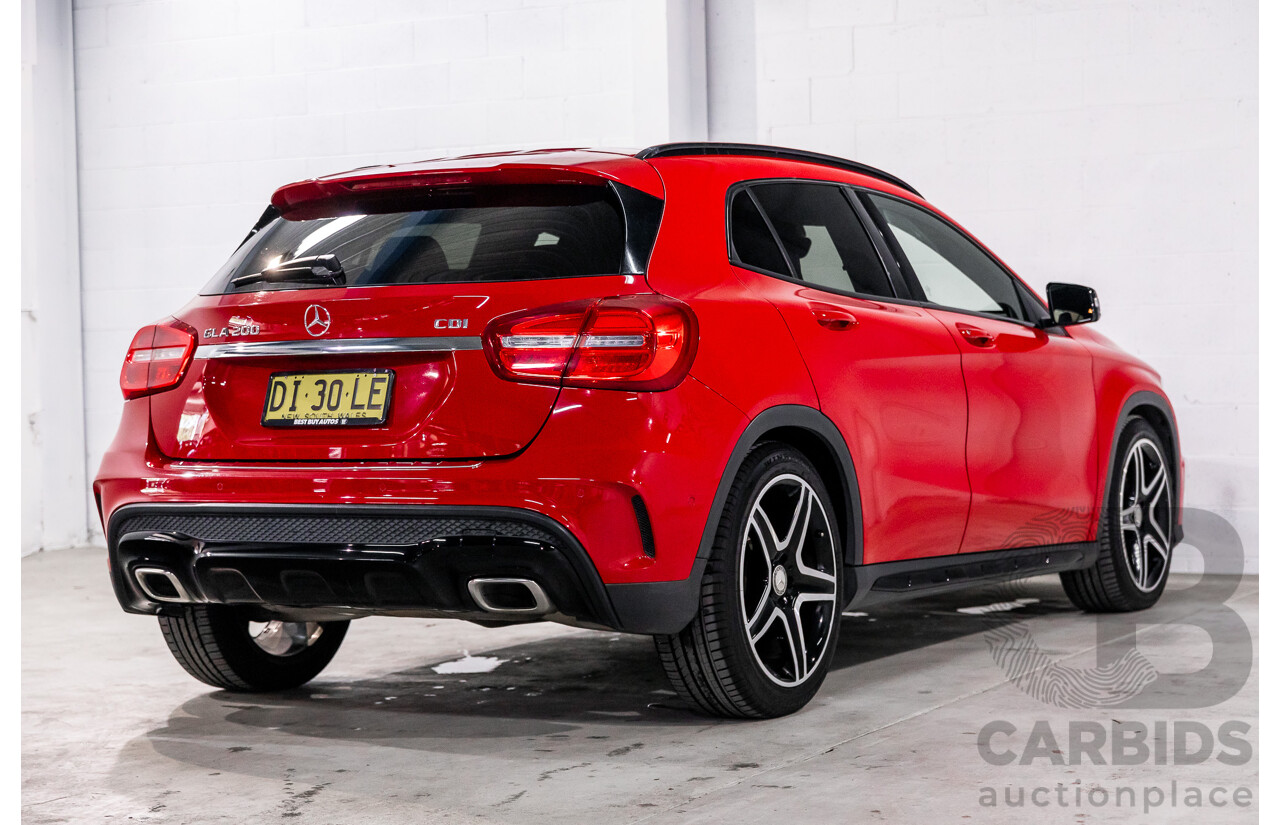 03/2016 Mercedes-Benz GLA 200d (FWD) X156 MY16 4d Wagon Jupiter Red Turbo Diesel 2.1L