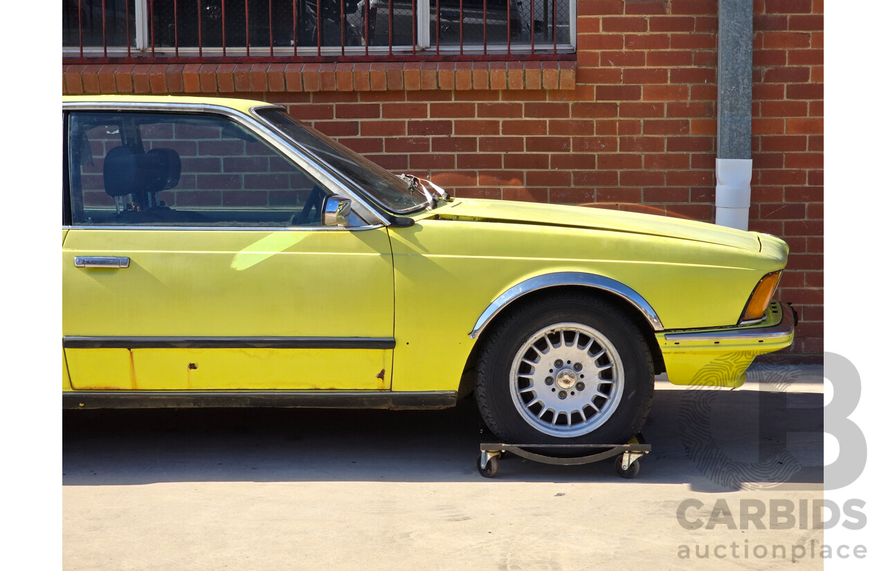 4/1977 BMW 633 CSi E24 2d Coupe Golf Yellow 3.2L