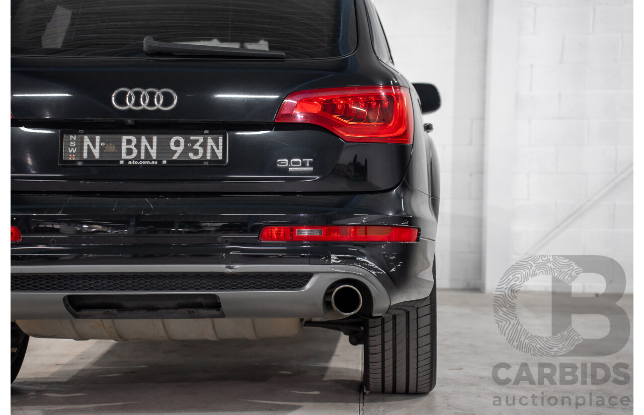 01/2012 Audi Q7 3.0 TFSI Quattro MY12 4d Wagon Orca Black Metallic Supercharged V6 3.0L