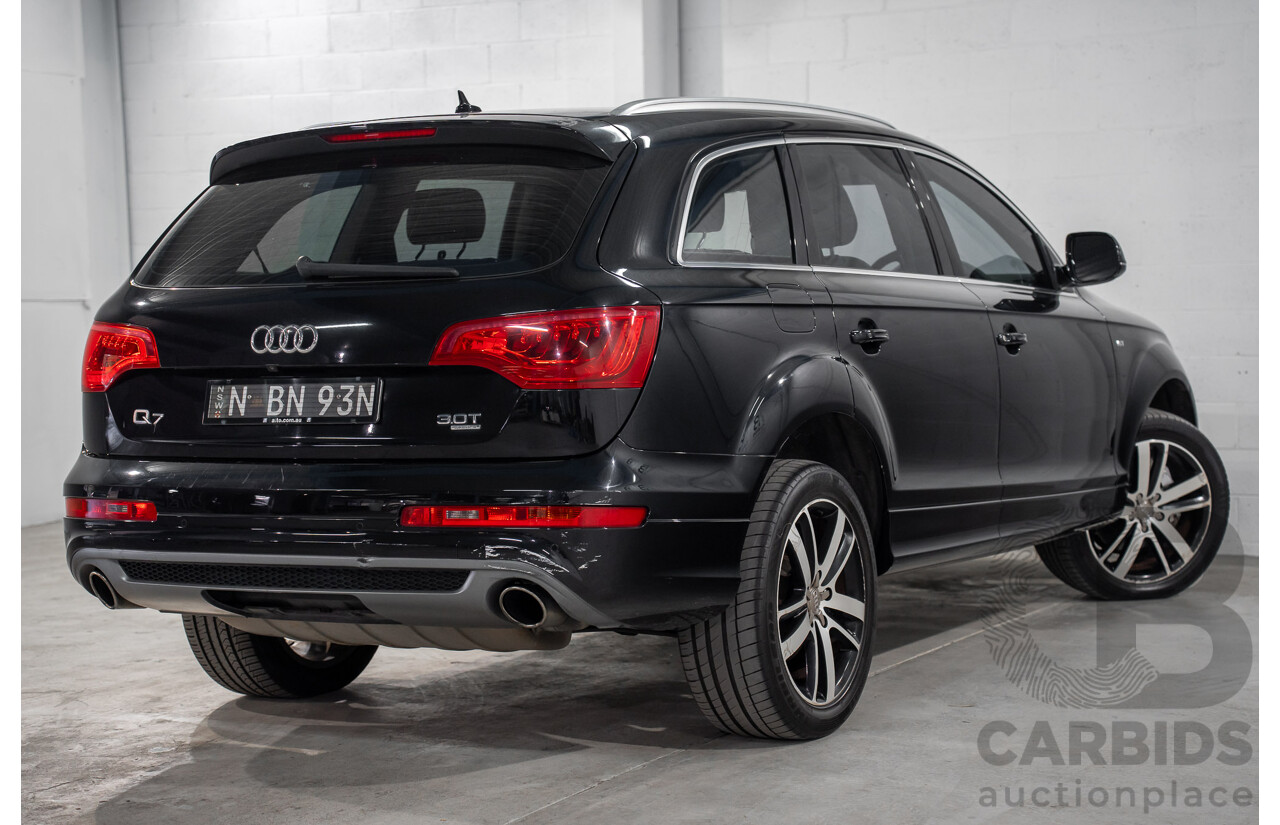 01/2012 Audi Q7 3.0 TFSI Quattro MY12 4d Wagon Orca Black Metallic Supercharged V6 3.0L