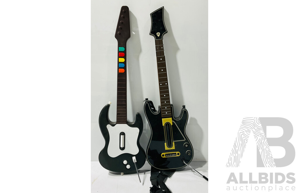 Pair of Wireless Guitar Hero Controllers